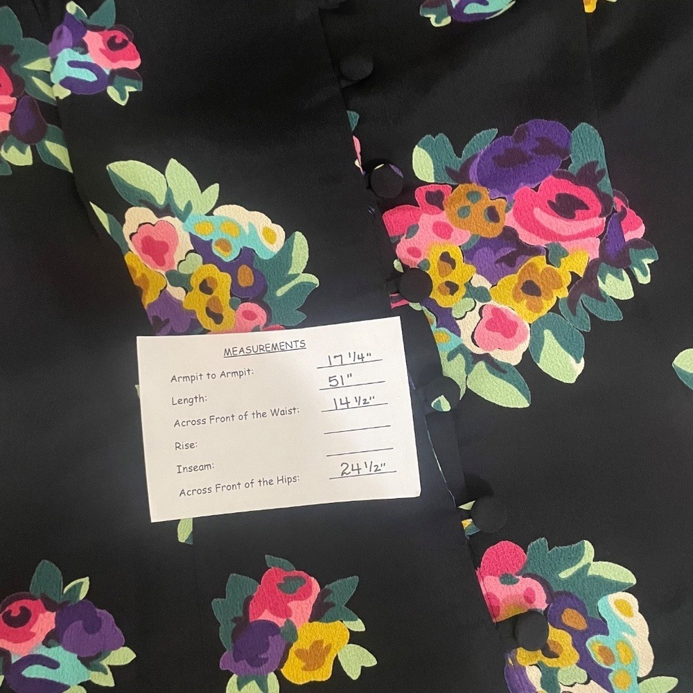 Betsey Johnson Black Floral Puff Sleeve Midi Dress - Picture 13 of 13